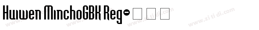 Huiwen MinchoGBK Reg字体转换